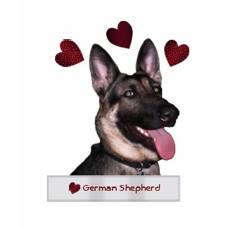 I heart my German Shepherd shirt