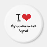 I heart My Government Agent Fridge Magnets