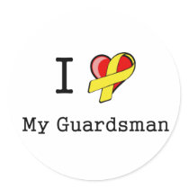 I Heart My Guardsman Stickers