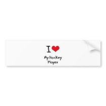 I heart My Hockey Player Bumper Stickers