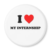 I Heart My Internship Refrigerator Magnets
