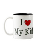 I Heart My Kids Mug mugs