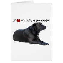 I "heart" my Labrador Retriever" words with photo Greeting Cards