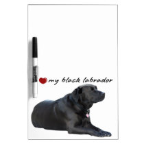 I "heart" my Labrador Retriever" words with photo Dry-Erase Whiteboard