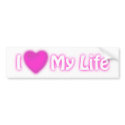 I Heart My Life Bumper Sticker bumper stickers by ginismagic I Heart My Life Bumper Sticker bumper stickers