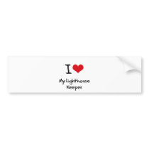 I heart My Lighthouse Keeper Bumper Stickers