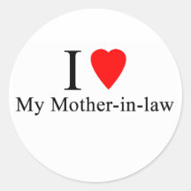 I Heart my mother in law Sticker