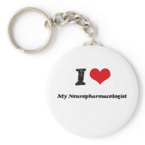 I heart My Neuropharmacologist Key Chain