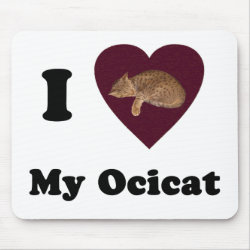 I Heart My Ocicat Mousepad mousepad