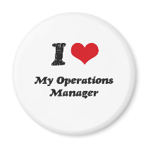 I heart My Operations Manager Refrigerator Magnet