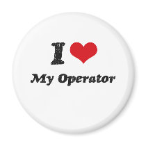 I heart My Operator Refrigerator Magnets