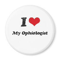 I heart My Ophiologist Fridge Magnet