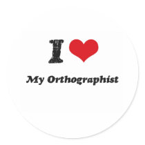I heart My Orthographist Sticker
