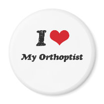 I heart My Orthoptist Refrigerator Magnet