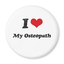 I heart My Osteopath Refrigerator Magnets