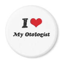 I heart My Otologist Refrigerator Magnet