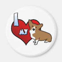 I Heart my Pembroke Welsh Corgi Magnet