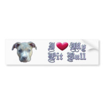 I Heart My Pit Bull Bumpersticker