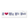 I Heart My Pit Bull Bumpersticker Bumper Sticker