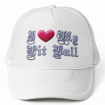 I Heart My Pit Bull Hat