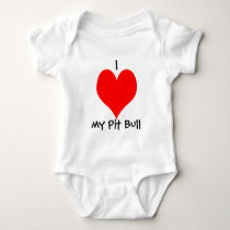 I *heart* my Pit Bull Onesie t-shirts