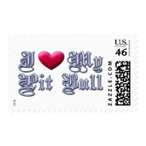 I Heart My Pit Bull Stamps
