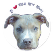I Heart My Pit Bull Sticker by BullyForUs I Heart My Pit Bull Sticker