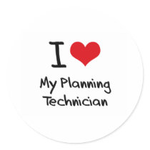 I heart My Planning Technician Stickers