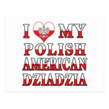 I Heart My Polish American Dziadzia Postcards