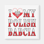 I Heart My Polish Babcia Magnet