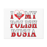 I Heart My Polish Busia Post Card