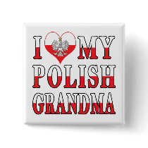 I Heart My Polish Grandma buttons