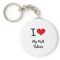 I heart My Poll Taker Keychain