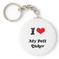 I heart My Poll Taker Keychains