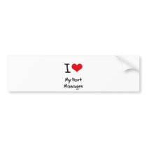 I heart My Port Manager Bumper Sticker