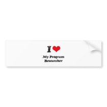 I heart My Program Researcher Bumper Stickers
