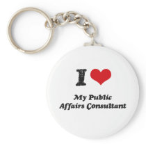 I heart My Public Affairs Consultant Key Chains
