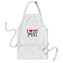 I Heart My Pug Aprons