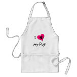 I heart my Pug Apron