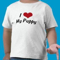 I heart my puppy t-shirts