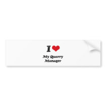 I heart My Quarry Manager Bumper Sticker
