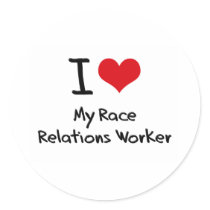 I heart My Race Relations Worker Stickers