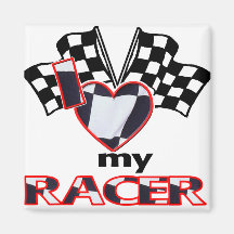 I Heart My Racer Magnet