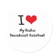 I heart My Radio Broadcast Assistant Sticker