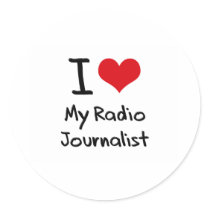 I heart My Radio Journalist Stickers