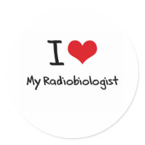 I heart My Radiobiologist Round Sticker