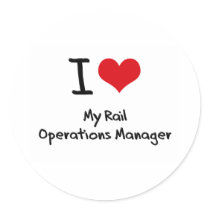 I heart My Rail Operations Manager Stickers