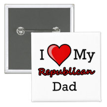 I Heart My Republican Dad Button