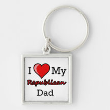 I Heart My Republican Dad Keychain