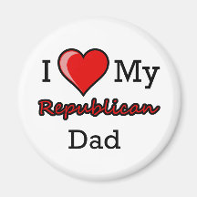 I Heart My Republican Dad Magnet